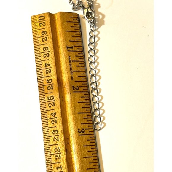 Silver Tone Western Rose Faux Turquoise Adjustable Statement Necklace Jewelry - Picture 8 of 11